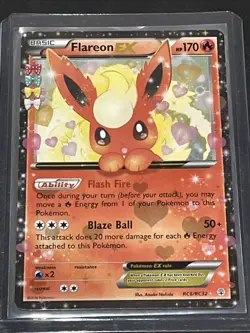 Pokemon TCG Flareon EX XY Generations Radiant Collection RC6/RC32 Holo Rare 2016 - Image 1