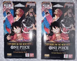 ONE PIECE - OP-09 - EMPERORS IN THE NEW WORLD - 2 SEALED SLEEVED BOOSTER PACKS ! - Image 1