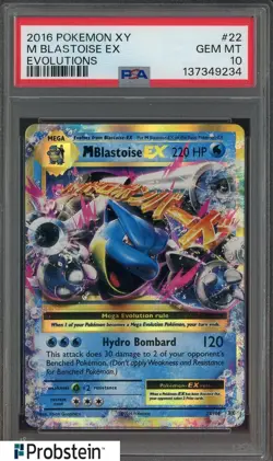 2016 Pokemon PSA 10 M Blastoise Ex 22 XY Evolutions - Image 1