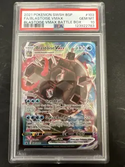 Pokemon TCG Blastoise VMAX SWSH103 PSA 10 Gem Mint Sword & Shield Promo - Image 1