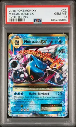 M Blastoise EX 22/108 Pokemon XY Evolutions 2016 PSA 10 - Image 1