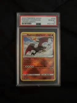 Pokemon Radiant Charizard Crown Zenith 020/159 PSA 10 Radiant Rare Holo - Image 1