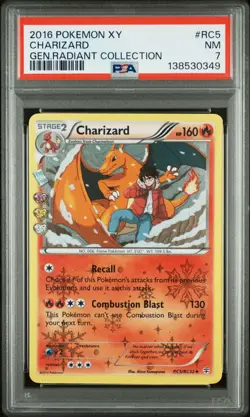 2016 POKEMON XY GENERATIONS RADIANT COLLECTION #RC5 CHARIZARD PSA 7 - Image 1