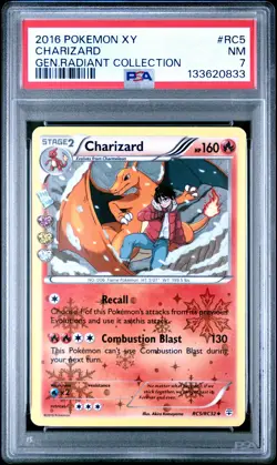 2016 POKEMON XY GENERATIONS RADIANT COLLECTION #RC5 CHARIZARD PSA 7 - Image 1