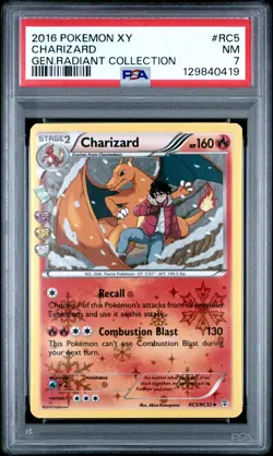 2016 POKEMON XY GENERATIONS RADIANT COLLECTION #RC5 CHARIZARD PSA 7 - Image 1