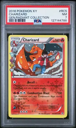 2016 POKEMON XY GENERATIONS RADIANT COLLECTION #RC5 CHARIZARD PSA 7 - Image 1