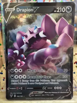 Pokemon TCG Drapion V Holo Ultra Rare Card 106/185 Vivid Voltage - Image 1
