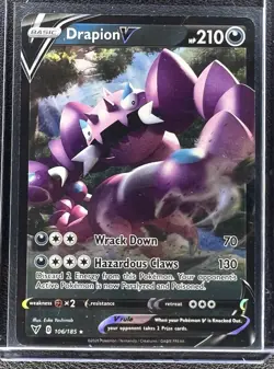 Pokemon TCG Drapion v Holo Ultra Rare Card 106/185 Vivid Voltage - Image 1