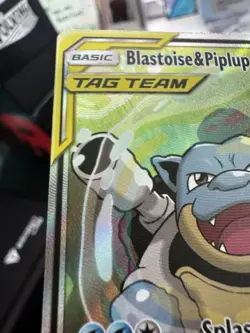 Pokemon Blastoise & Piplup GX Alternate Full Art 215/236 Sm-Cosmic Eclipse Holo - Image 3