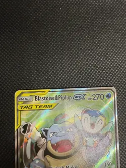 Blastoise & Piplup GX (Alternate Full Art) 215/236 Sm-Cosmic Eclipse Holo - Image 2