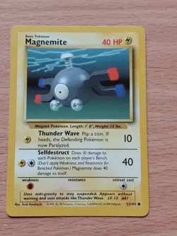 Pokemon Trading Card Game TCG Magnemite Base Set 53/102 1999 Regular - Image 1