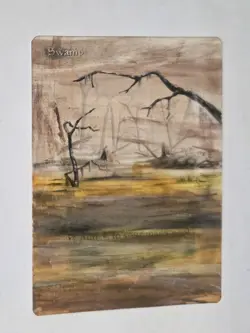 Magic The Gathering MTG Fourth Edition Swamp (B) ALTERED - Image 1