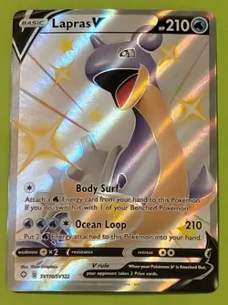 Pokemon TCG Lapras V Shining Fates SV110/SV122 Holo Shiny Holo Rare - Image 1