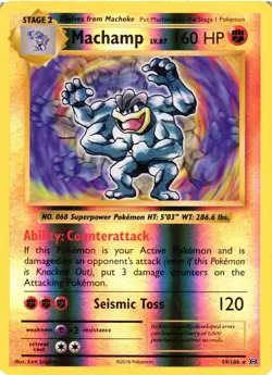 Pokemon TCG Evolutions Machamp 59/108 Reverse Holo NM - Image 1
