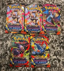 POKEMON TCG MEGA EVOLUTION PHANTASMAL FLAMES FACTORY SEALED BOOSTER PACK 5 PACK - Image 1