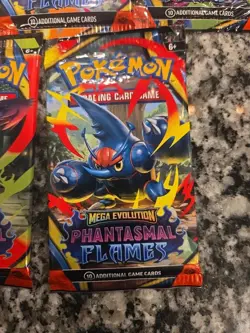 POKEMON TCG MEGA EVOLUTION PHANTASMAL FLAMES FACTORY SEALED BOOSTER PACK 5 PACK - Image 5