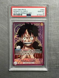 Monkey D. Luffy Alt Art Leader OP05-060 Awakening of the New Era PSA 10 - Image 1