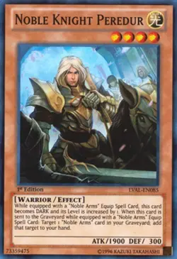 Noble Knight Peredur - LVAL-EN085 - Super Rare - Unlimited Edition Near Mint Yug - Image 1