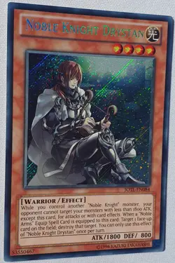 Yugioh 1x Noble Knight Drystan JOTL-EN084 Secret Rare Unlimited Ed Near Mint - Image 3