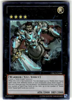 Yugioh Artorigus, King of the Noble Knights CBLZ-EN086 Ultra Rare NM - Image 1