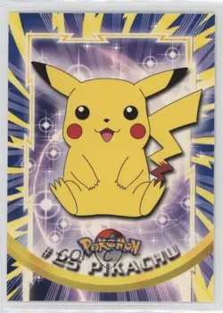 Pikachu 1st Printing (Blue Topps Logo) Pokemon TV Animation Edition Series 1 #25 - Image 1