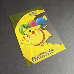 Pokemon Topps TV Animation Series 2 (Blue Logo) PC1 Pikachu Clear Chase Card - Image 1