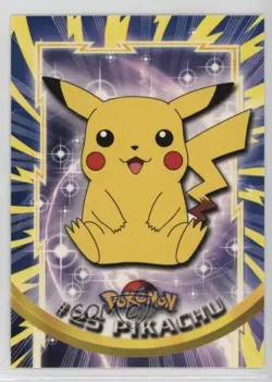 Pikachu 1st Printing (Blue Topps Logo) Pokemon TV Animation Edition Series 1 #25 - Image 1
