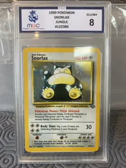 Pokemon Card - Snorlax Rare Holo 11/64 Jungle set (WOTC) 1999 - MGC 8 M/NM - Image 1