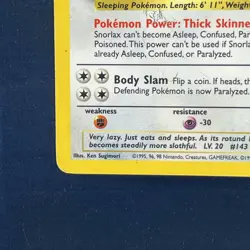 ⭐ Snorlax 11/64 ⭐ Original Holo Rare Jungle Set Pokemon Card WOTC TCG 1999 - Image 4