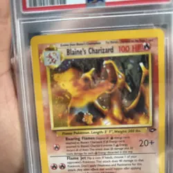 2000 Pokemon Gym Challenge #2 Blaine's Charizard Holo PSA 8 NM-MT - Image 4