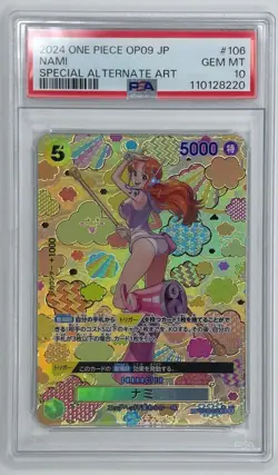 Special Alternate Art Nami One Piece 2024 OP09 Japanese SP OP08-106 SR PSA 10 - Image 1