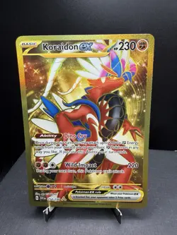Pokemon TCG Scarlet & Violet Base Koraidon EX 254/198 Gold Hyper Rare NM - Image 1