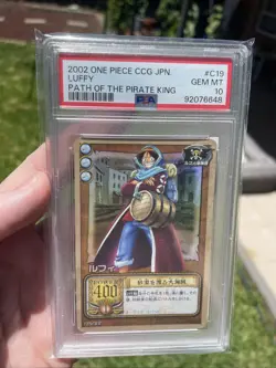LK-C19 Holo Monkey D. Luffy One Piece, Card Game Japanese Bandai 2002 PSA 10 TCG - Image 2