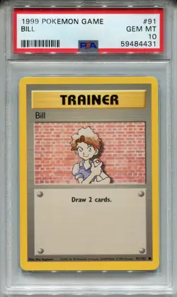 Pokemon [Wizards Of The Coast] Base Set Card #91 Bill PSA 10 - Image 1