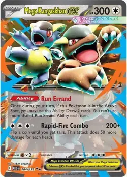 Mega Kangaskhan ex 104/132 - Mega Evolution - Pokemon Trading Card Game - Image 1