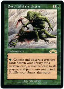 SURVIVAL OF THE FITTEST [EXO - EXODUS] - MTG RESERVE LIST CARD [NEAR MINT] - Image 1