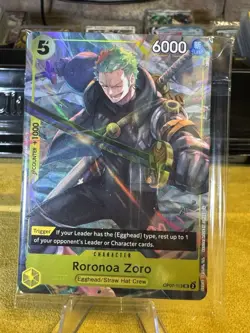 One Piece Roronoa Zoro OP07-113 Illustration Box Vol. 3 Promo Holo Sealed - Image 1