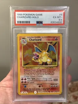 1999 POKEMON BASE SET #4 UNLIMITED PSA 6.5 CHARIZARD HOLO 6 7 - Image 1