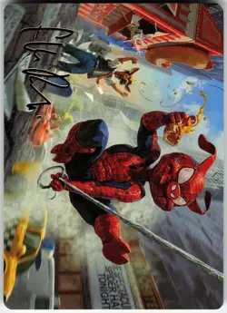 SPIDER-HAM, PETER PORKER ART CARD (GOLD-STAMPED SIGNATURE) 19 ART SERIES FOIL LP - Image 2