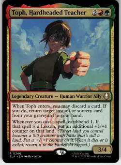 TOPH, HARDHEADED TEACHER 246 AVATAR: THE LAST AIRBENDER RARE 2025 LP - Image 2