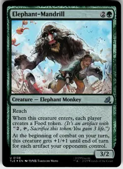ELEPHANT-MANDRILL 138 AVATAR: THE LAST AIRBENDER: ETERNAL-LEGAL UNCOMMON FOIL LP - Image 2