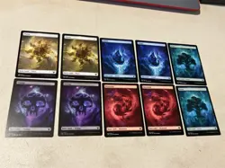 10 mtg Theros Beyond Death full art galaxy lands - 2 of each color, lp - Image 1