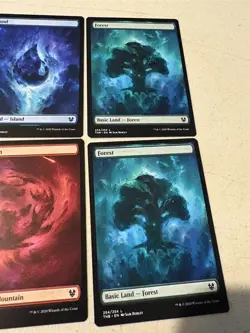 10 mtg Theros Beyond Death full art galaxy lands - 2 of each color, lp - Image 4