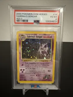 2000 POKEMON GYM HEROES HOLO #14 SABRINA'S GENGAR PSA 4 - Image 1