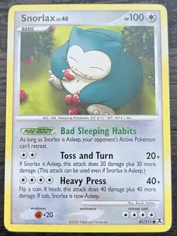 Snorlax 81/111 Pokemon TCG Platinum Rising Rivals Common Lightly Played LP - Image 1