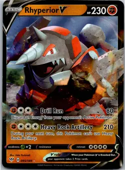 Rhyperior V - SWSH03: Darkness Ablaze 095/189 - Ultra Rare - NM Pokemon TCG - Image 1