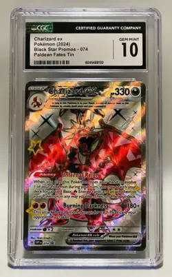 Charizard ex *CGC 10* 2024 Pokemon Black Star Promo Paldean Fates Tin 074 - Image 2