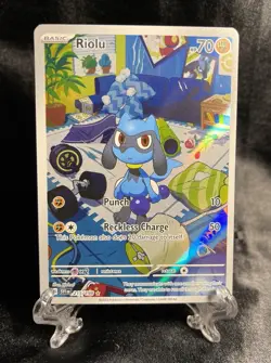 Pokemon Riolu 215/198 SV01 Scarlet & Violet Base Set SV1 Full Art English 🤜 - Image 1