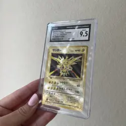 RARE JPN Base Set Test Print Alakazam Zapados No Opaque Layer CGC 9.5 Pokemon - Image 5