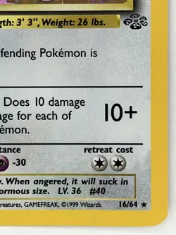 Wigglytuff LP 16/64 Unlimited Jungle Pokemon TCG Holo - Image 5